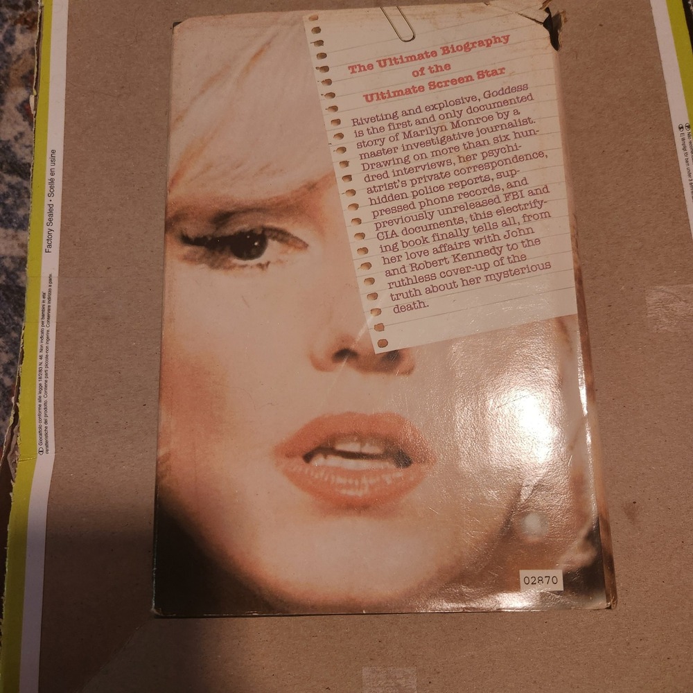 Goddess Secret Lives of Marilyn Monroe Anthony Summers 1985 Book Club Edition - Picture 2 of 3